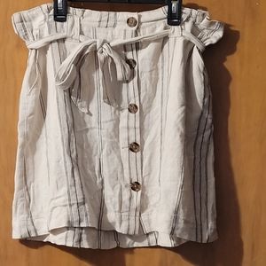 Maurices cream linen skirt